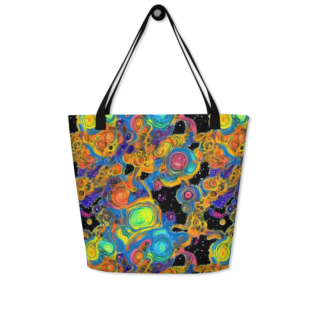 Rainbow Abyss on Large Tote Bag W/ Pocket — Front