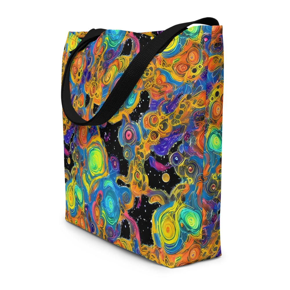 Rainbow Abyss on Large Tote Bag W/ Pocket — Front