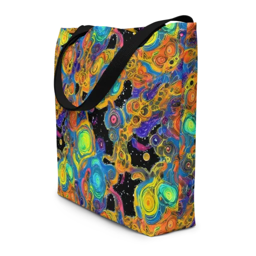 Rainbow Abyss on a Large Tote Bag W/ Pocket