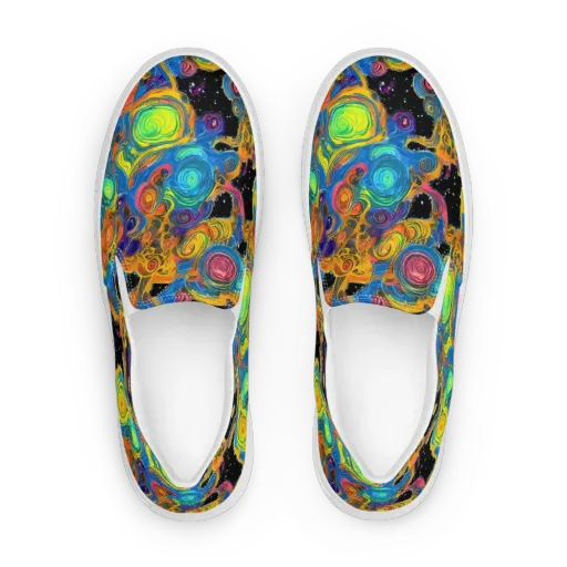 Rainbow Abyss on a Women's Slip-On Canvas Shoes