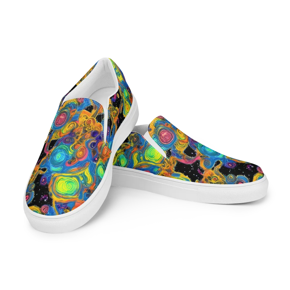 Rainbow Abyss on Women's Slip-On Canvas Shoes — Left Front