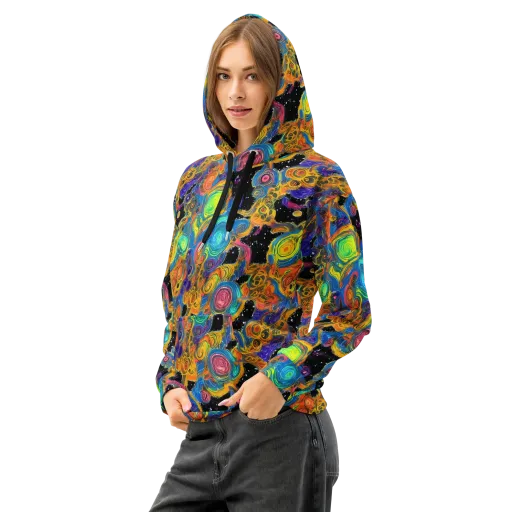 Rainbow Abyss on a Cotton Hoodie