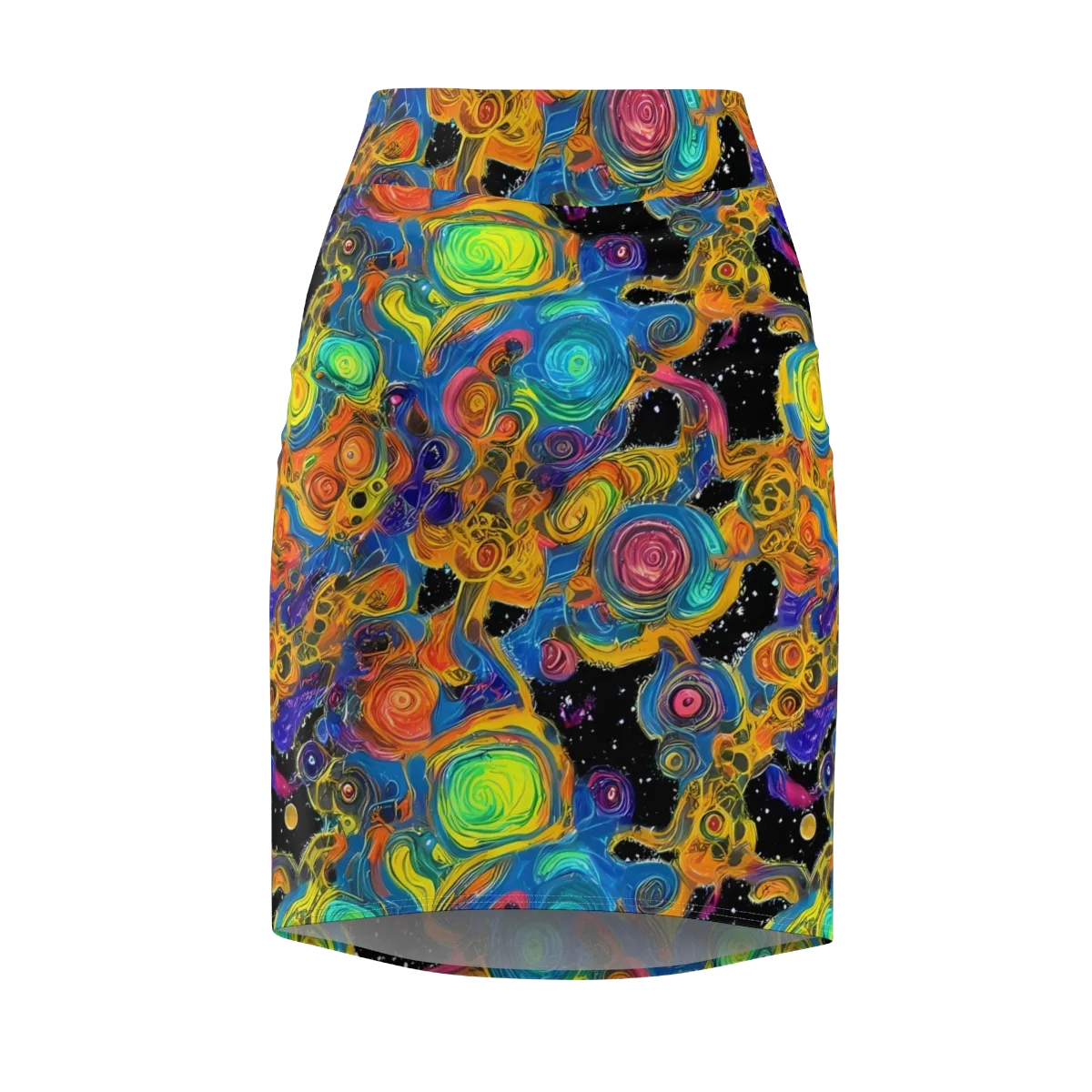 Rainbow Abyss on Pencil Skirt — Front
