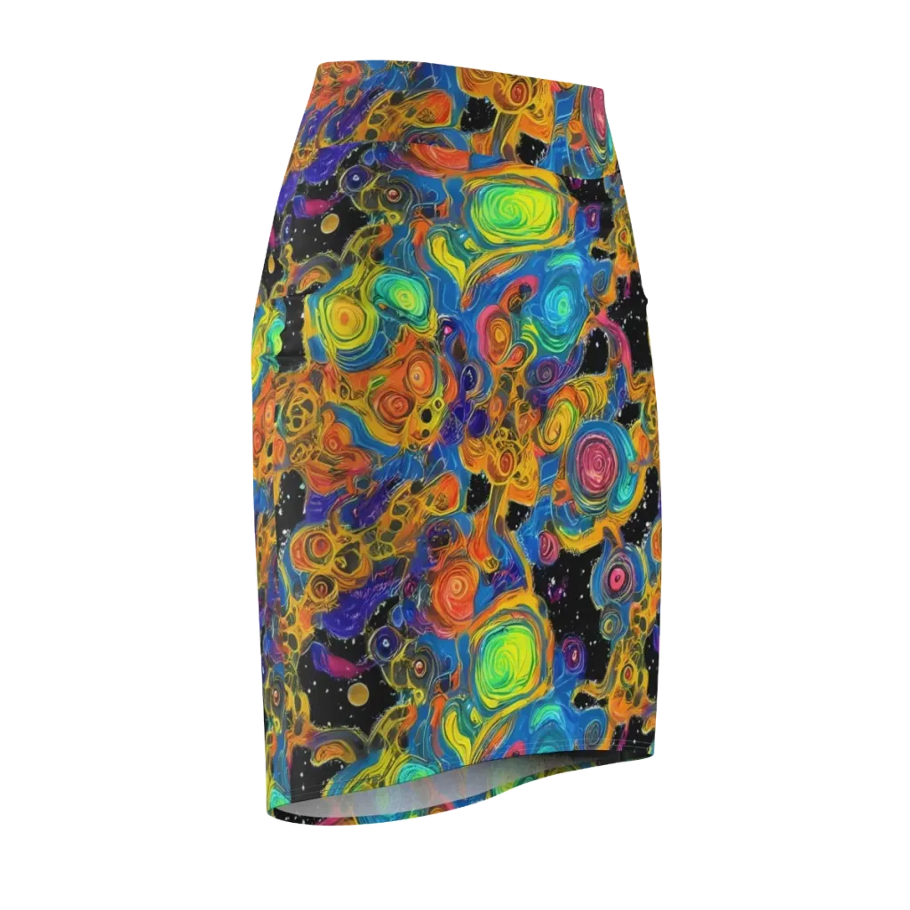 Rainbow Abyss on Pencil Skirt — Front Side