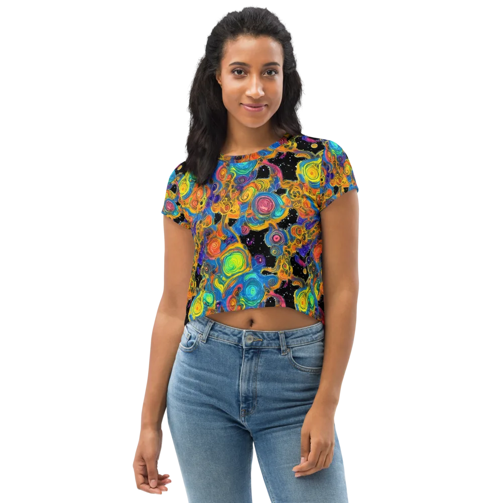 Rainbow Abyss on Crop Tee — Front