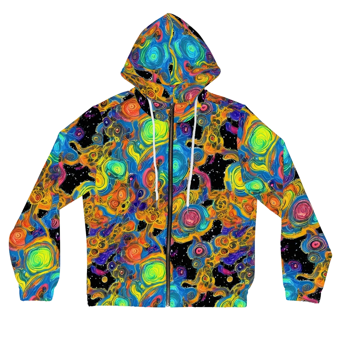 Rainbow Abyss on Women's Full-Zip Hoodie — Front