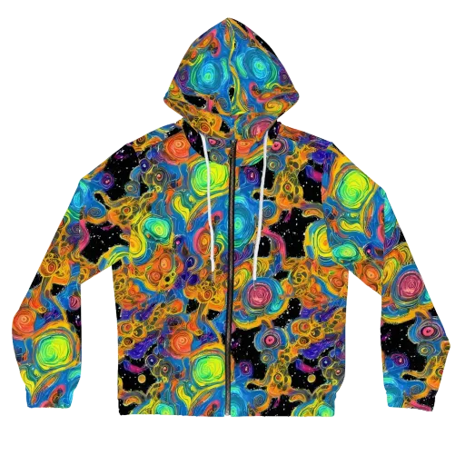 Rainbow Abyss on a Women's Full-Zip Hoodie