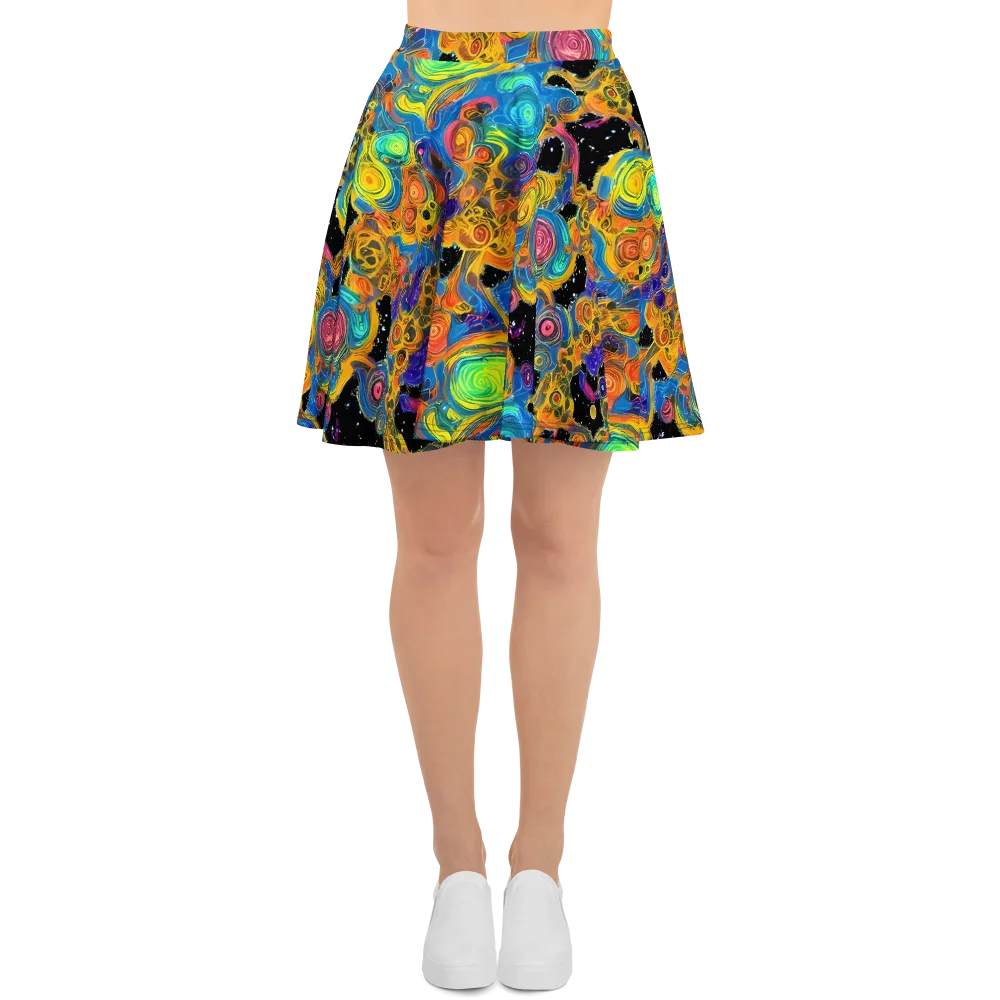 Rainbow Abyss on Skater Skirt — Front