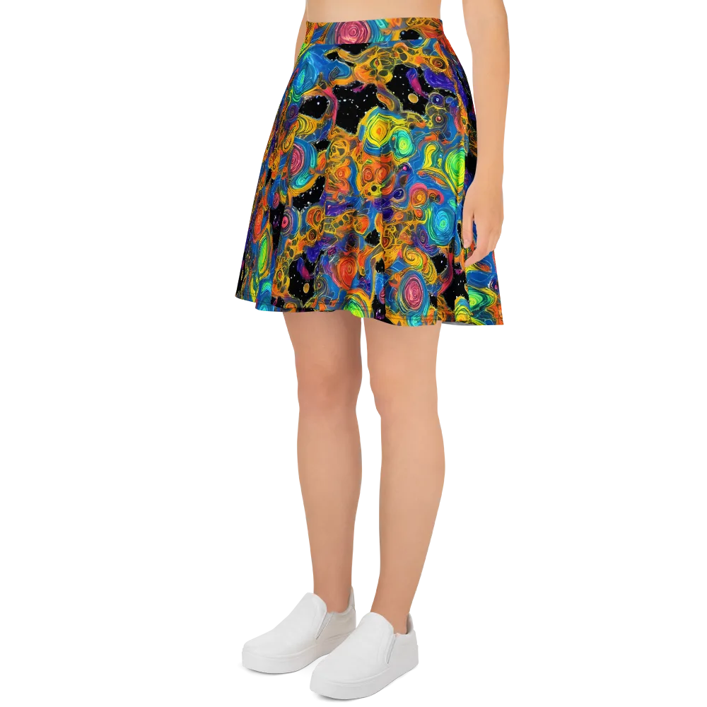Rainbow Abyss on Skater Skirt — Left