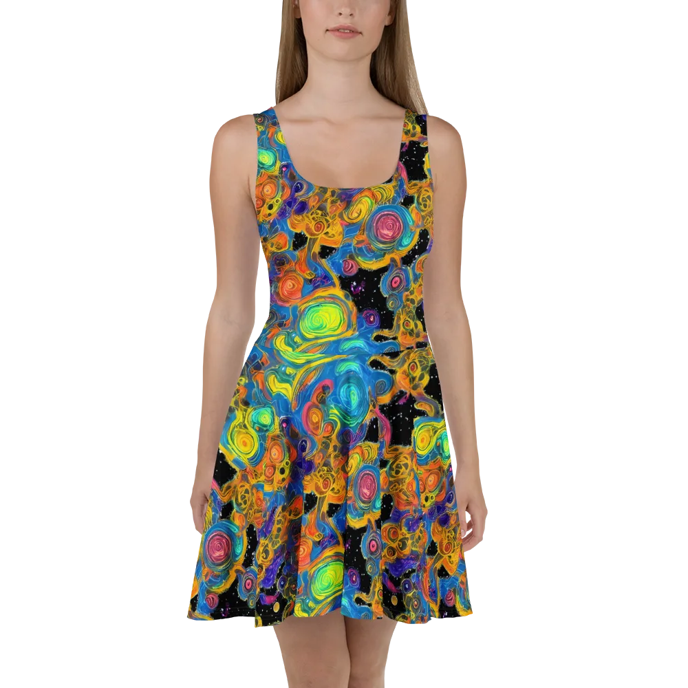 Rainbow Abyss on Skater Dress — Front