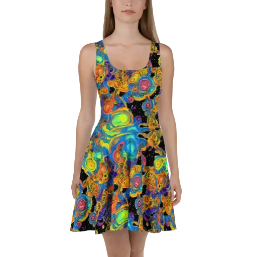 Rainbow Abyss on a Skater Dress