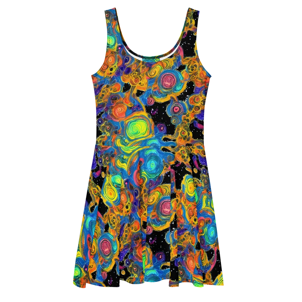 Rainbow Abyss on Skater Dress — Front