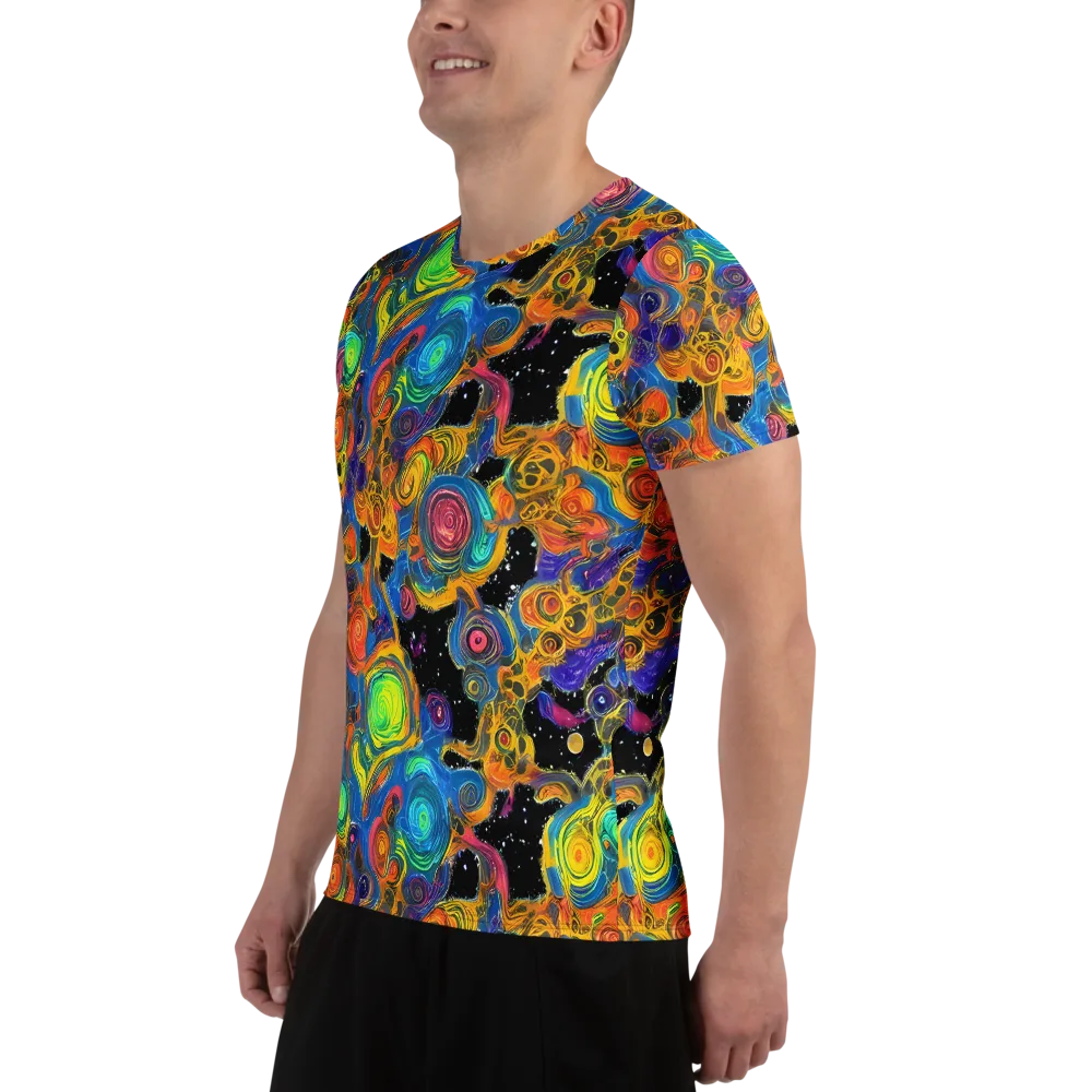 Rainbow Abyss on Men's Athletic T-Shirt — Left