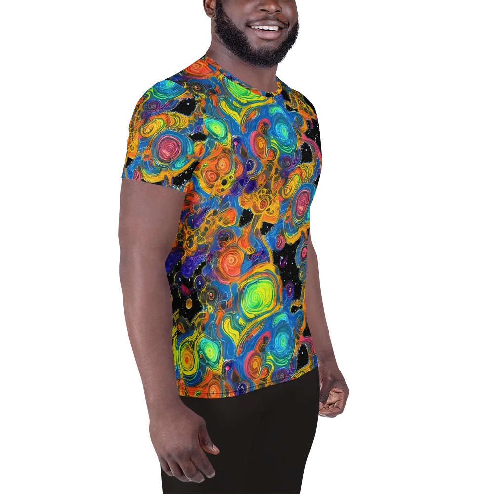 Rainbow Abyss on Men's Athletic T-Shirt — Right