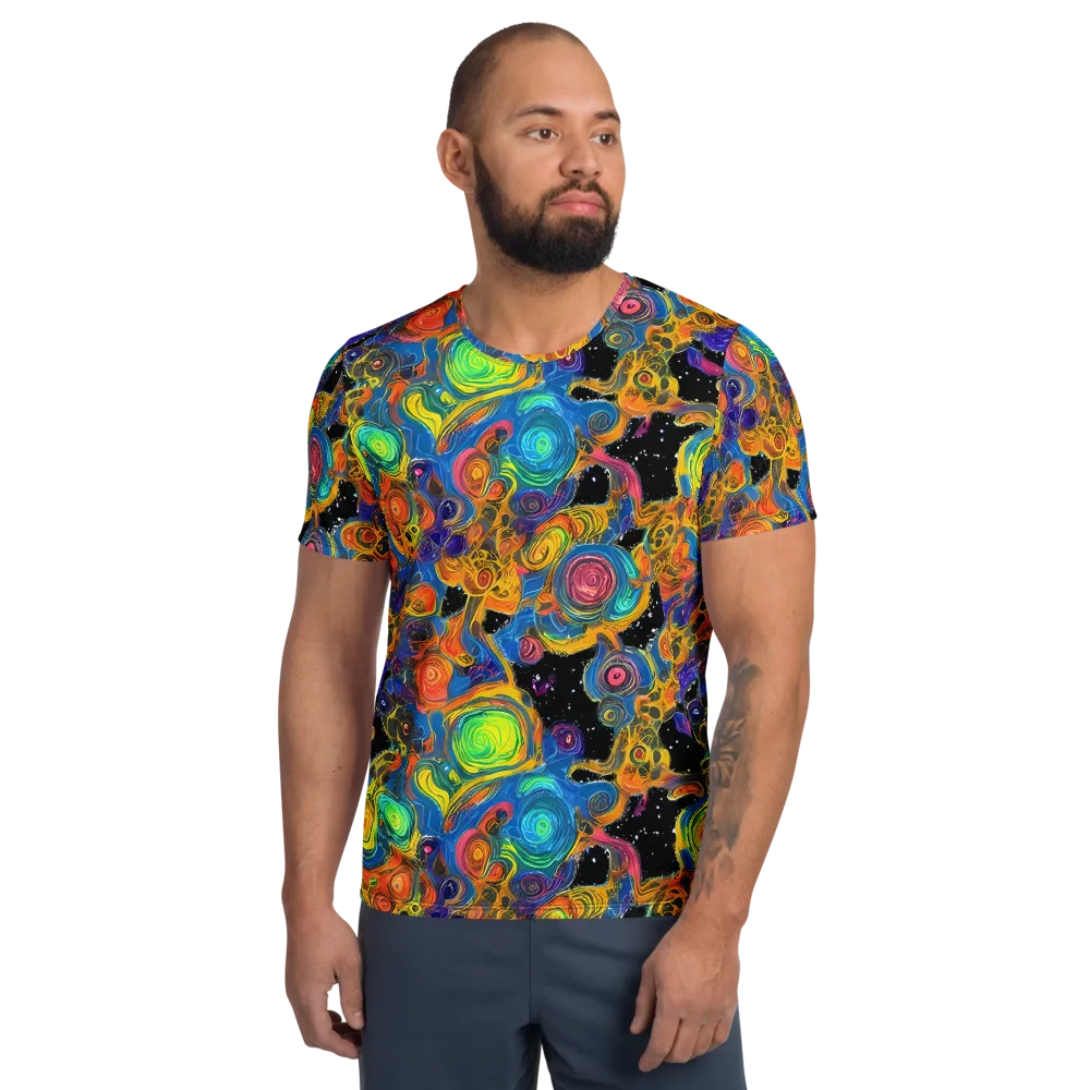 Rainbow Abyss on Men's Athletic T-Shirt — Front
