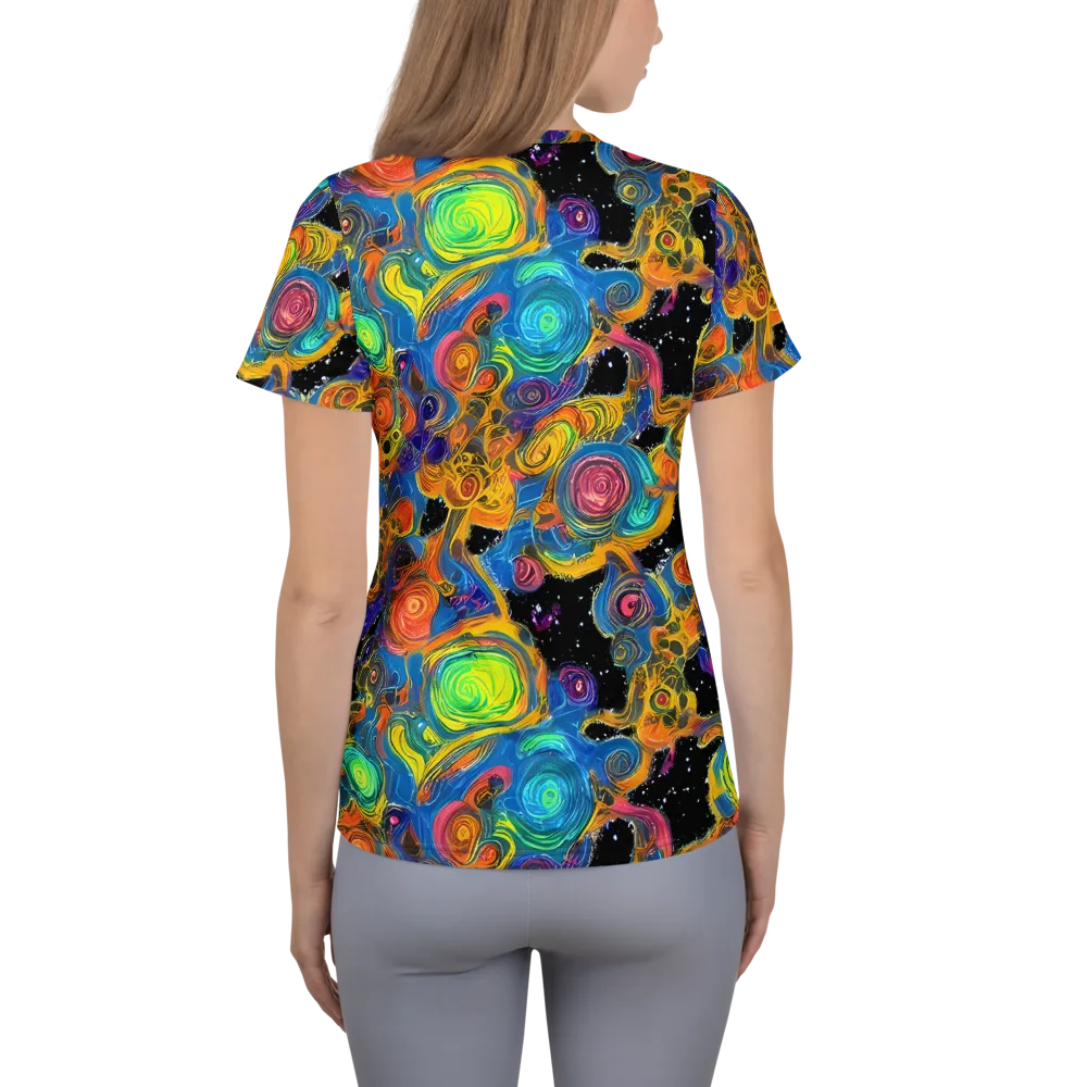Rainbow Abyss on Women's Athletic T-Shirt — Back