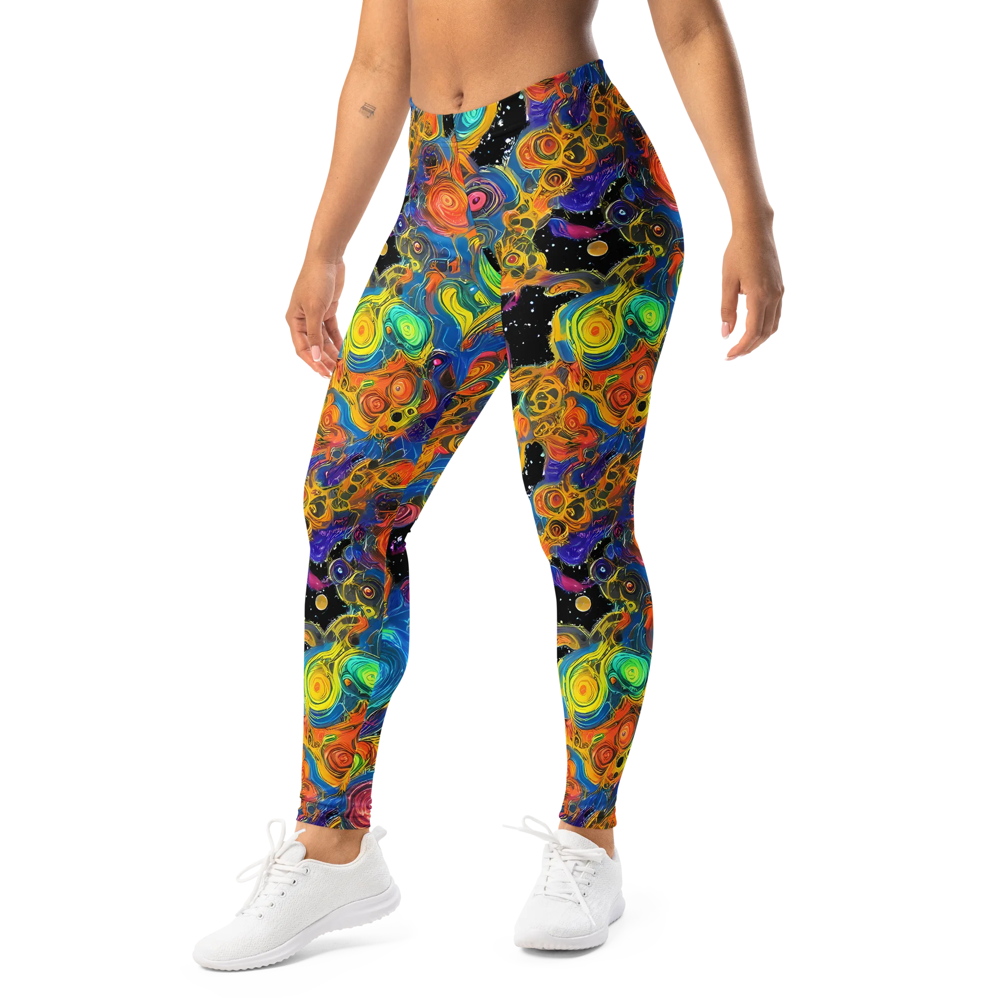 Rainbow Abyss on Leggings — Left Front