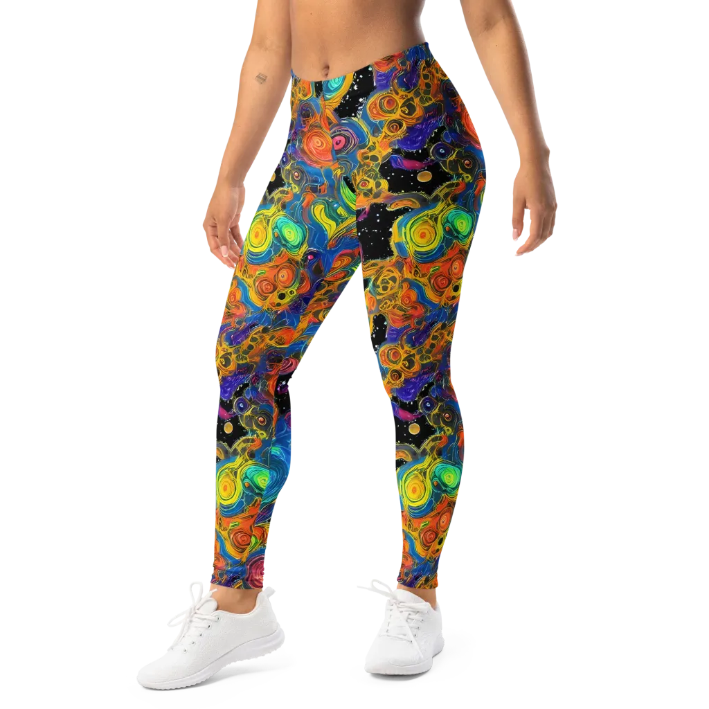 Rainbow Abyss on Leggings — Left Front