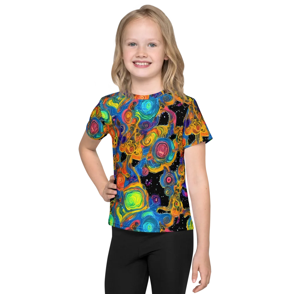 Rainbow Abyss on Kids Crew Neck T-Shirt — Front