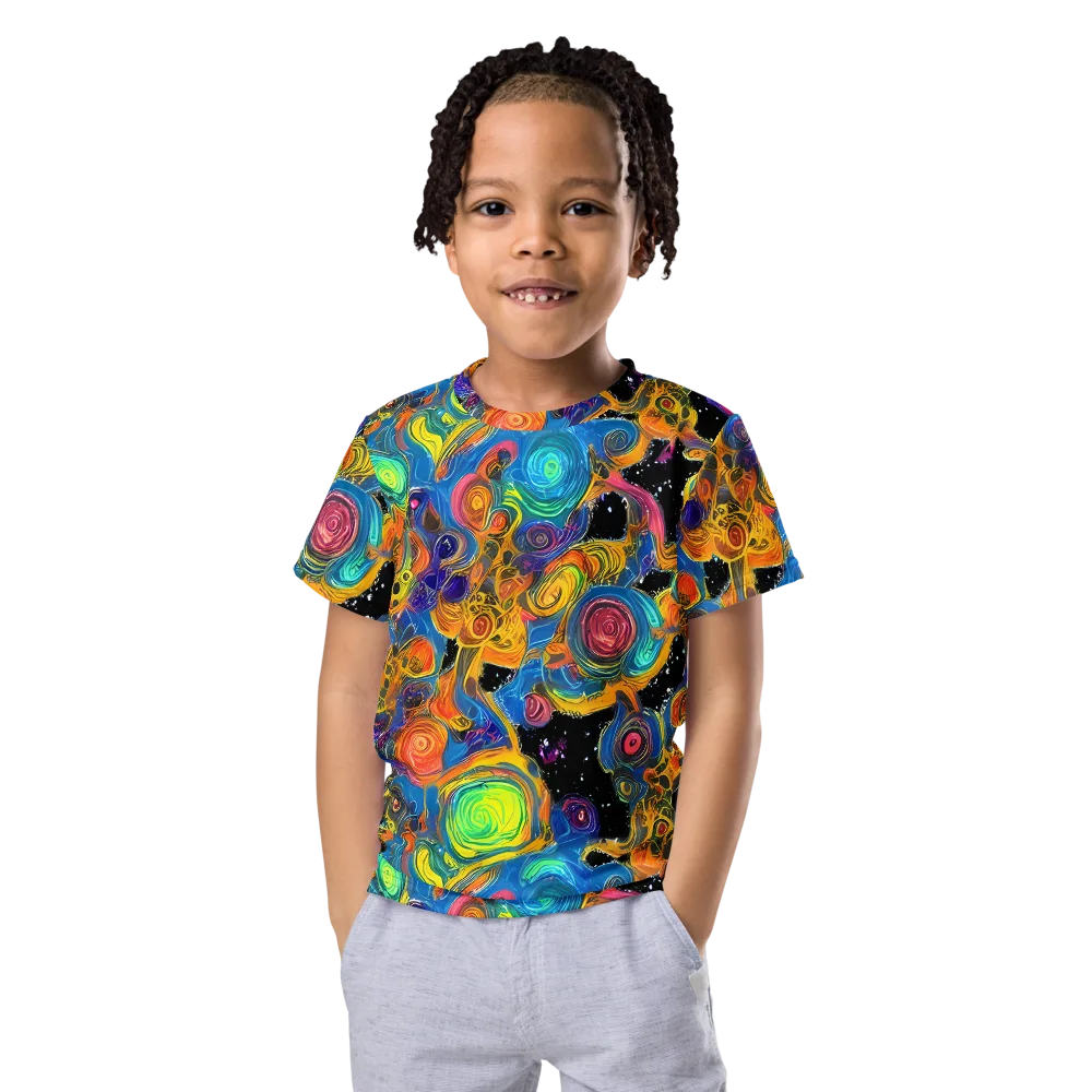 Rainbow Abyss on Kids Crew Neck T-Shirt — Front