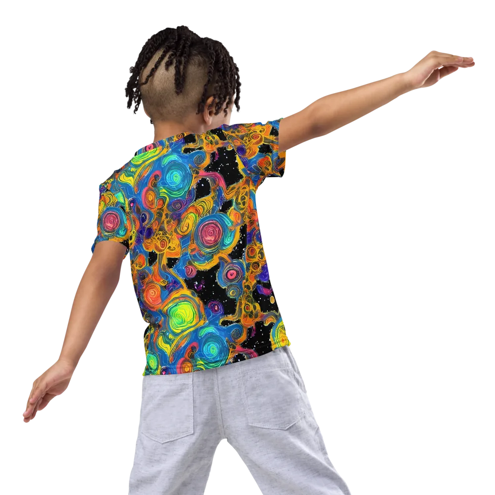 Rainbow Abyss on Kids Crew Neck T-Shirt — Back