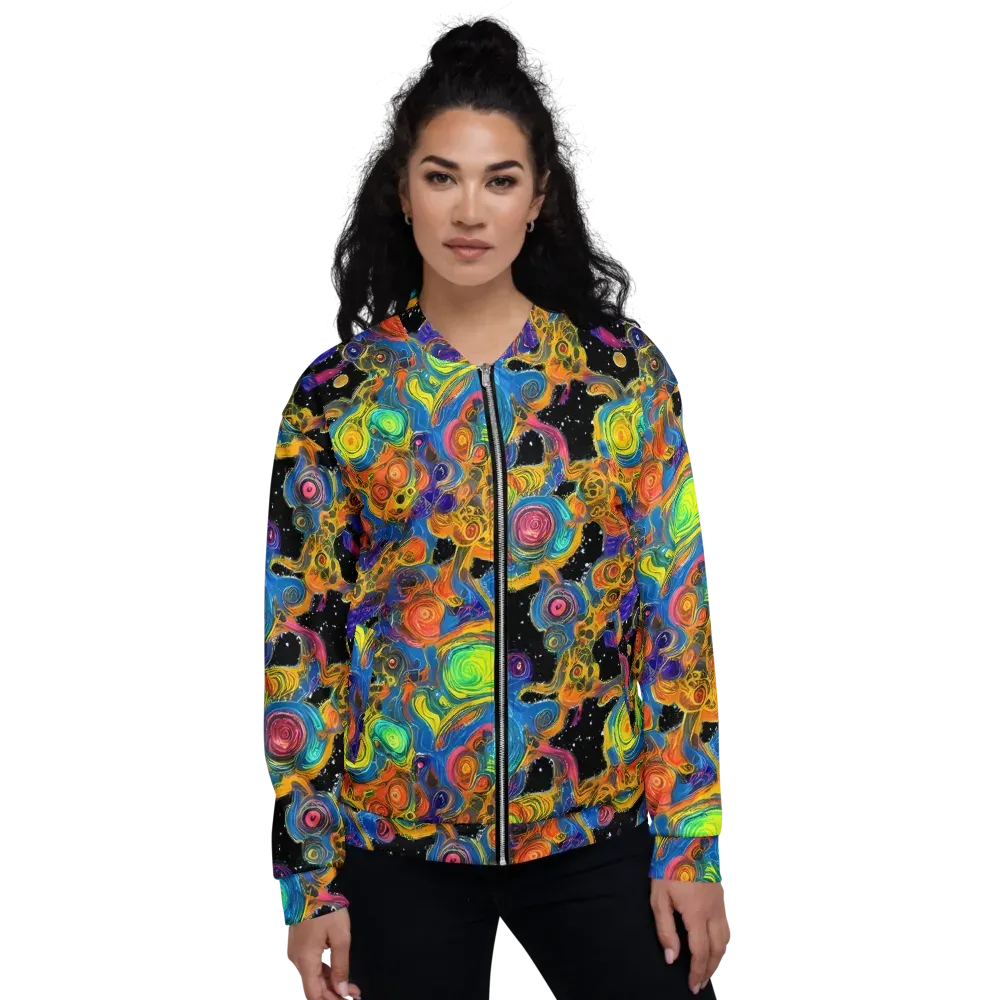 Rainbow Abyss on Bomber Jacket — Front