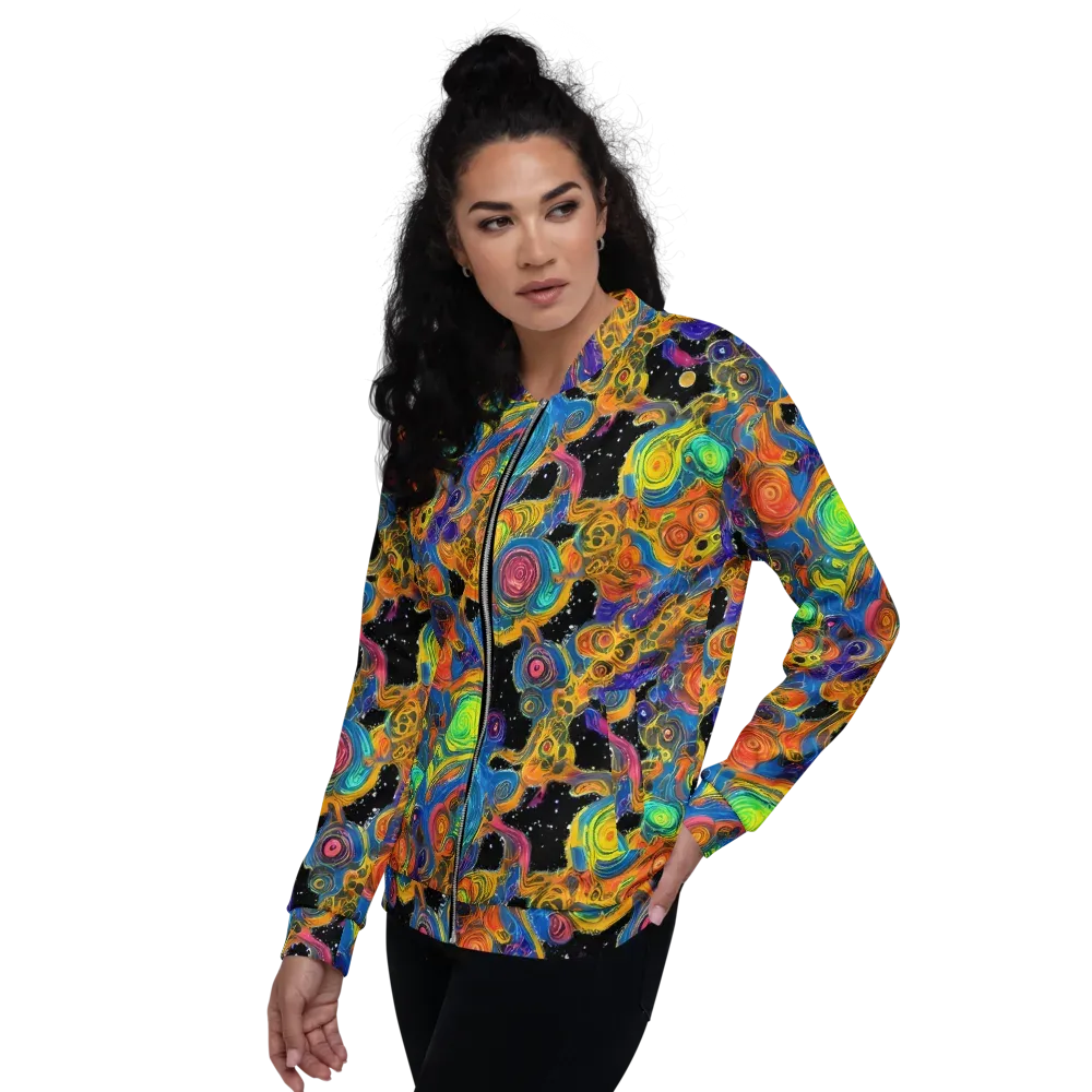 Rainbow Abyss on Bomber Jacket — Left