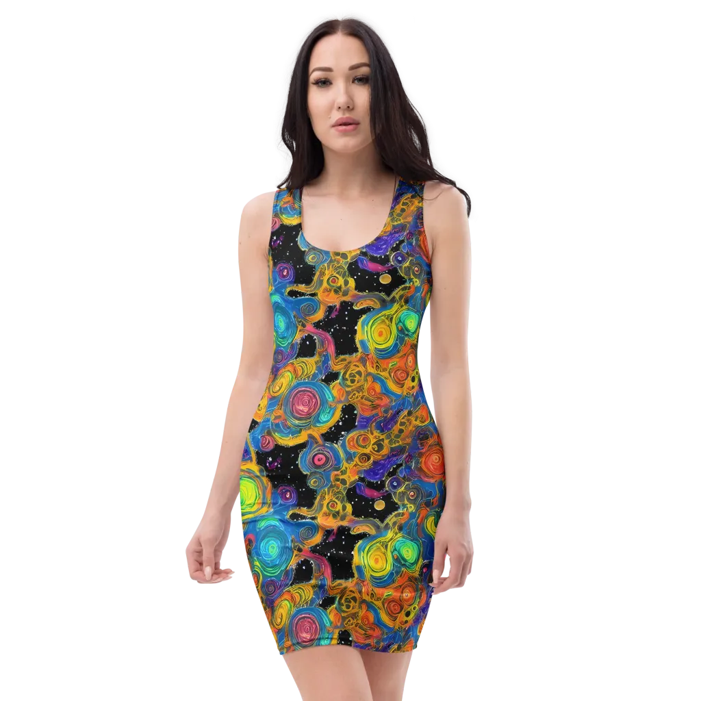 Rainbow Abyss on Bodycon Dress — Front