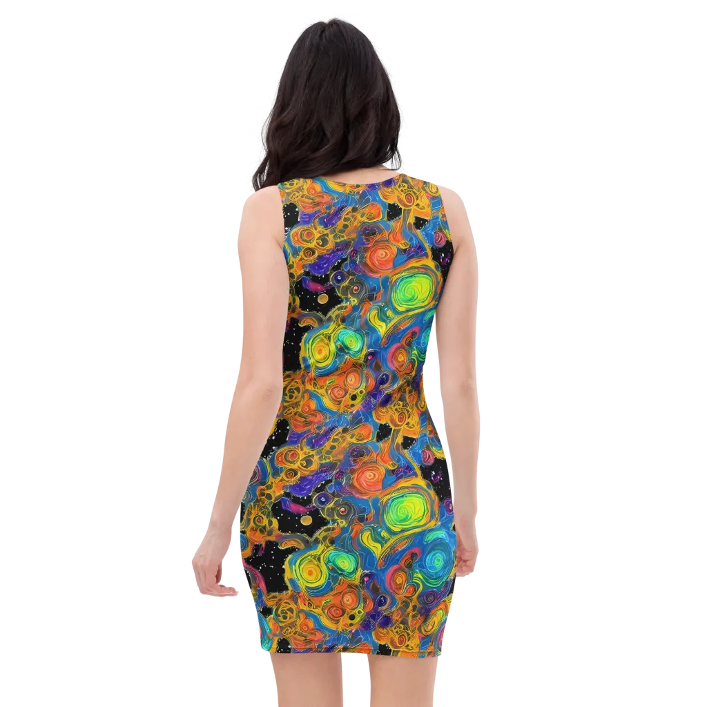 Rainbow Abyss on Bodycon Dress — Back