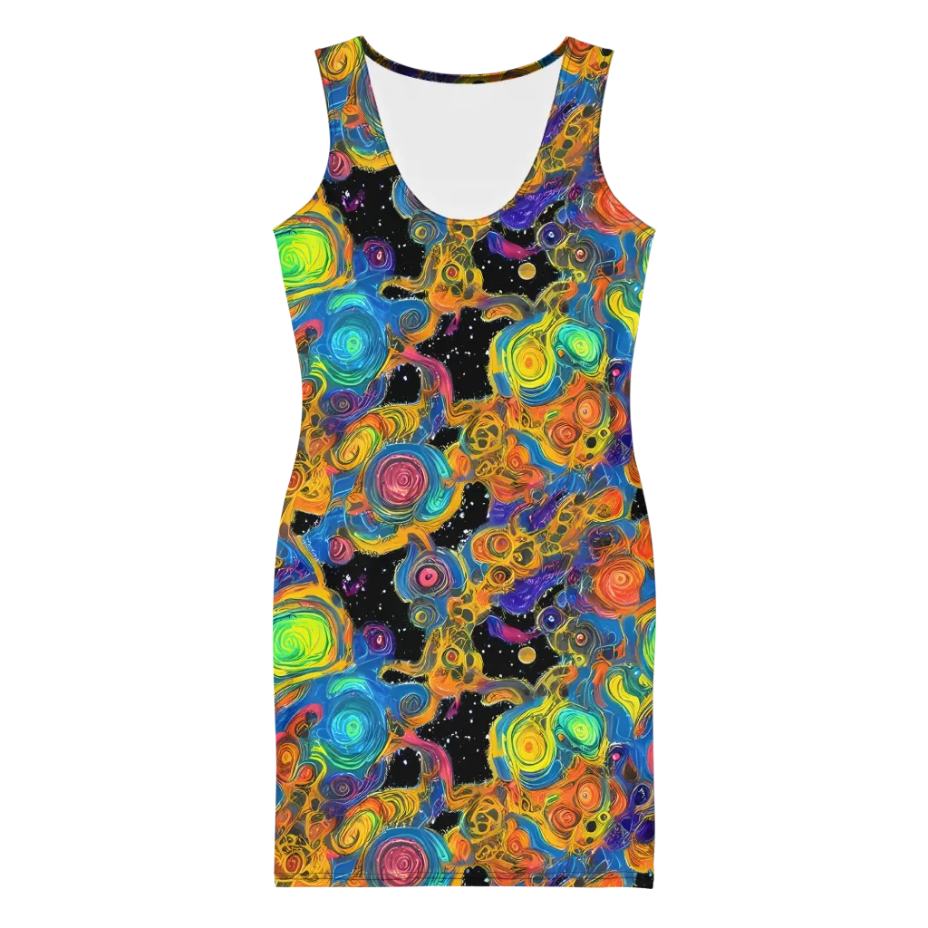 Rainbow Abyss on Bodycon Dress — Front