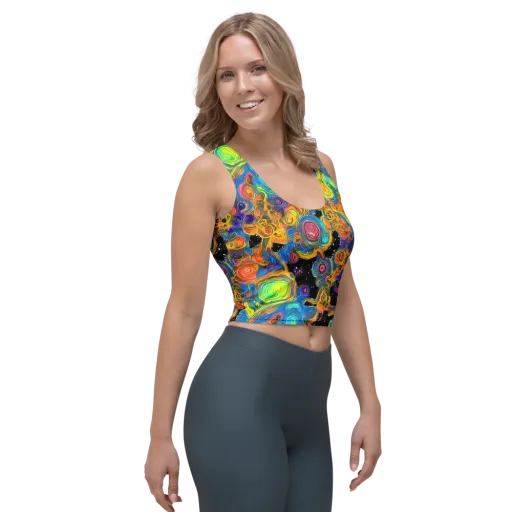 Rainbow Abyss on a Crop Top