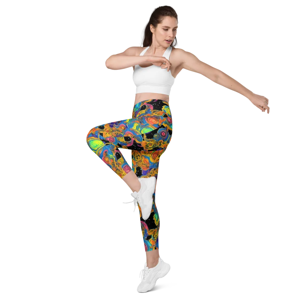 Rainbow Abyss on Leggings with Pockets — Left Front