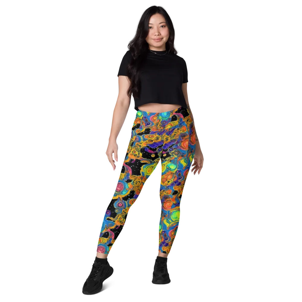 Rainbow Abyss on Leggings with Pockets — Front
