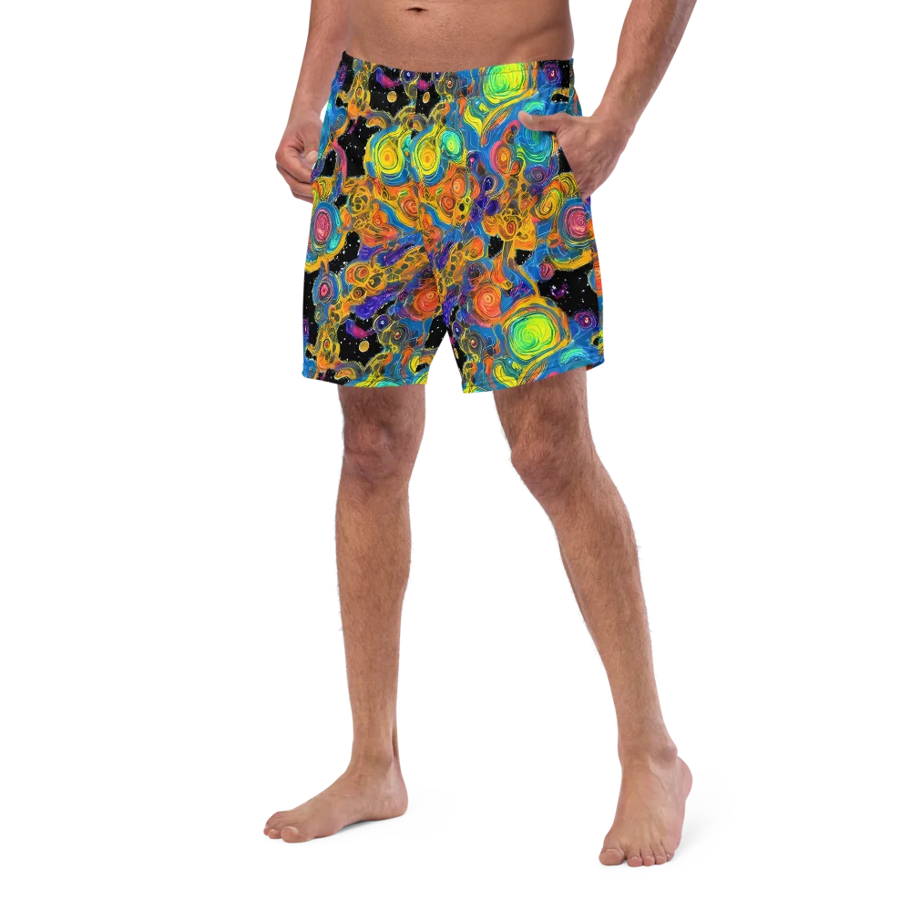 Rainbow Abyss on Swim Trunks — Left Front