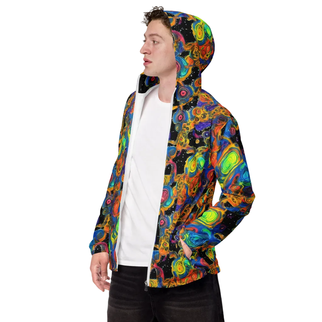 Rainbow Abyss on Men's Windbreaker — Left Front