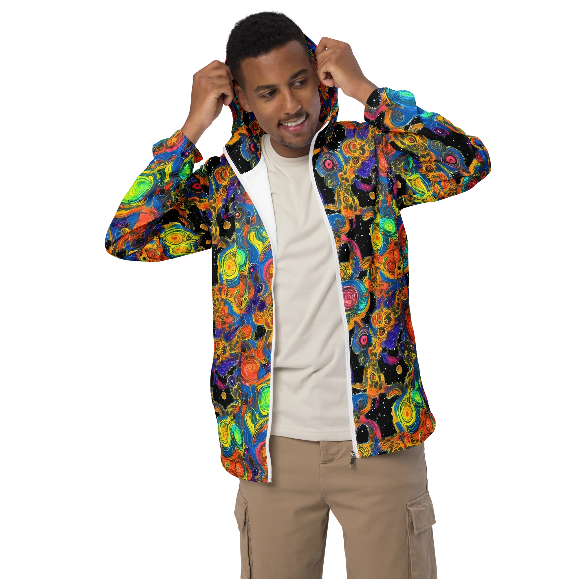 Rainbow Abyss on Men's Windbreaker — Front