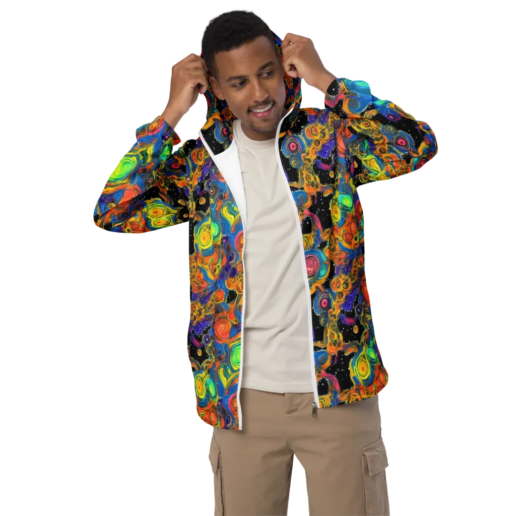 Rainbow Abyss on Men's Windbreaker — Front
