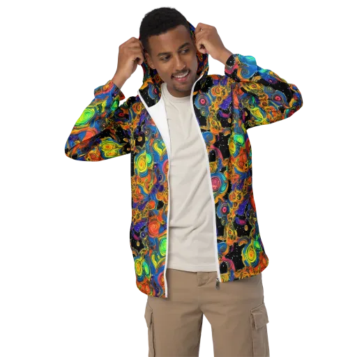 Rainbow Abyss on a Men's Windbreaker