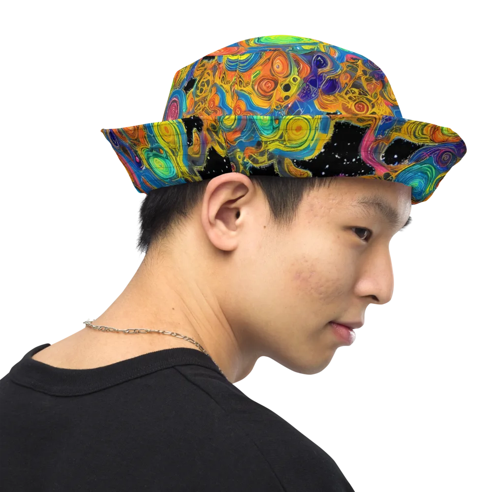 Rainbow Abyss on Reversible Bucket Hat — Right Outside