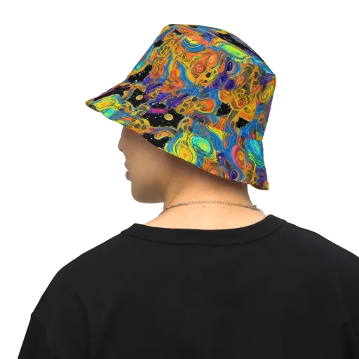 Rainbow Abyss on a Reversible Bucket Hat