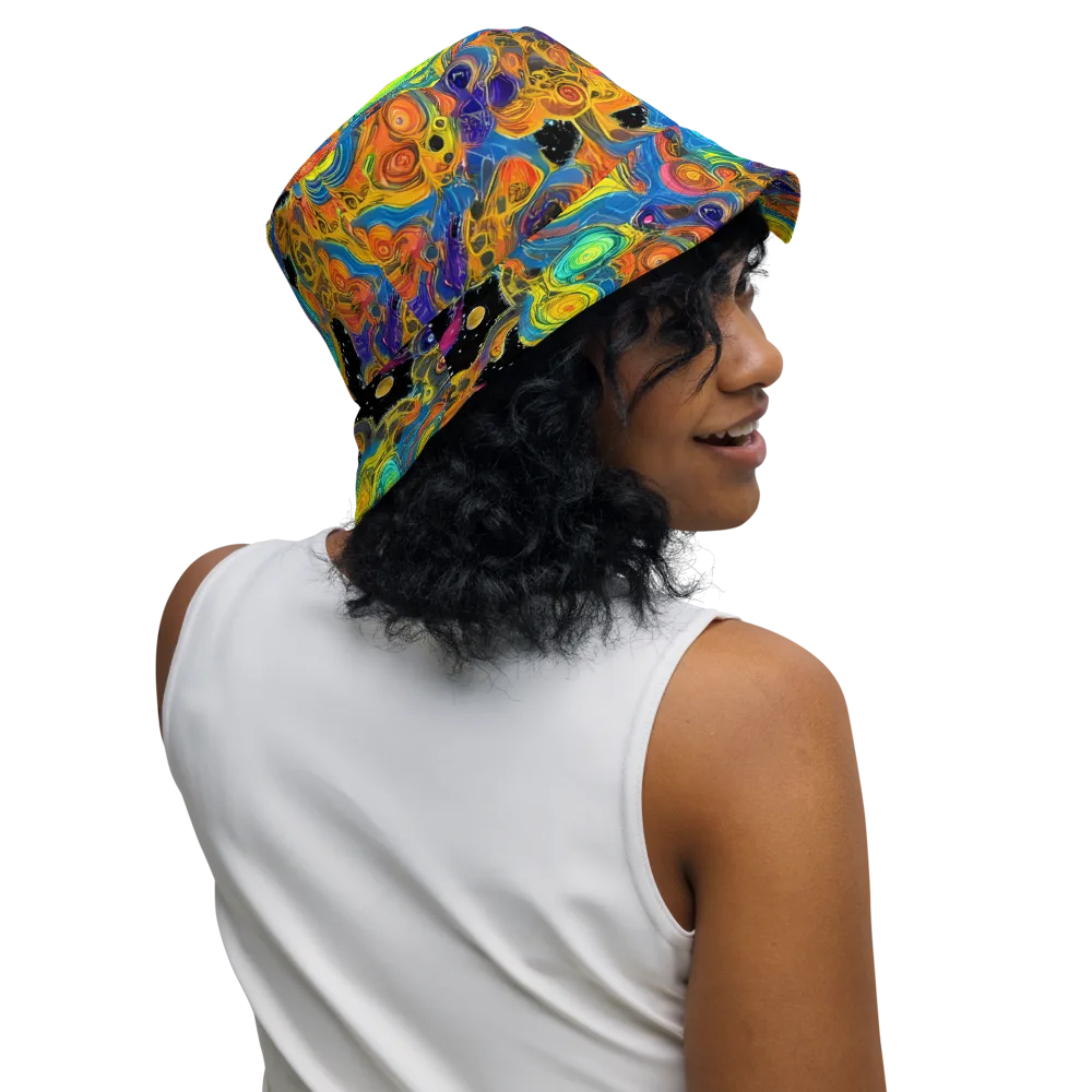 Rainbow Abyss on Reversible Bucket Hat — Right Outside