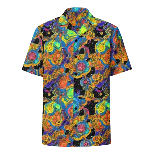 Rainbow Abyss on a Button Shirt