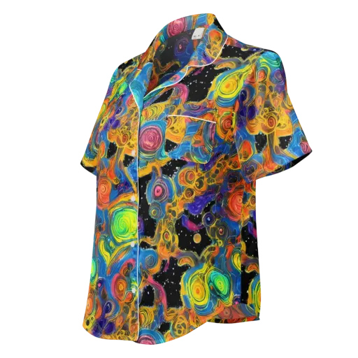 Rainbow Abyss on a Women's Short Sleeve Pajama Top