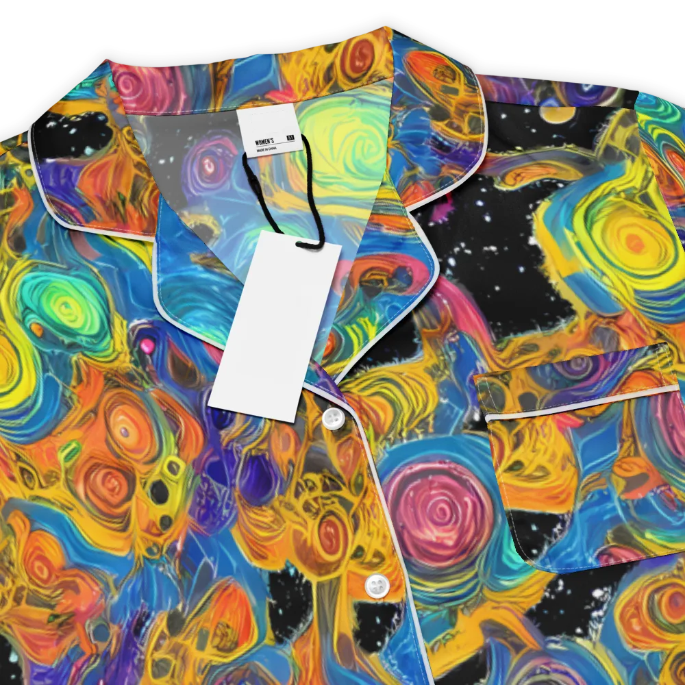 Rainbow Abyss on Women's Short Sleeve Pajama Top — Product details