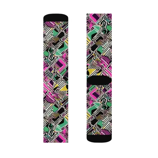 Neon Maze on a Socks