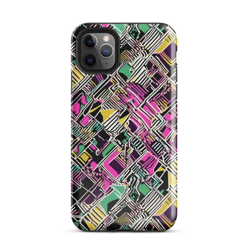 Neon Maze on Tough Case for iPhone® — Front