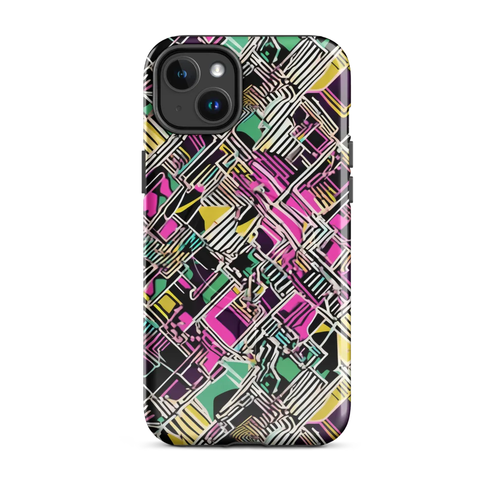 Neon Maze on MagSafe Tough Case for iPhone® — Front
