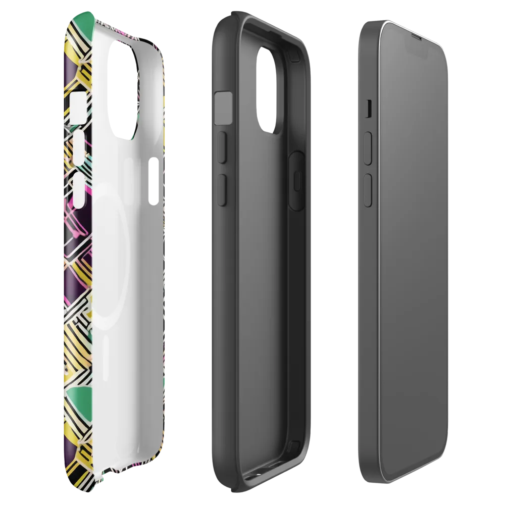 Neon Maze on MagSafe Tough Case for iPhone® — Front