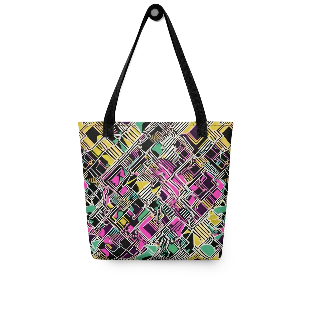 Neon Maze on Tote Bag — Front
