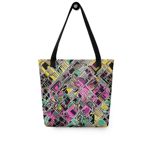 Neon Maze on a Tote Bag